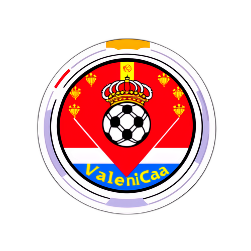 Futboli wa Valencia CF na Bendera ya Uhispania