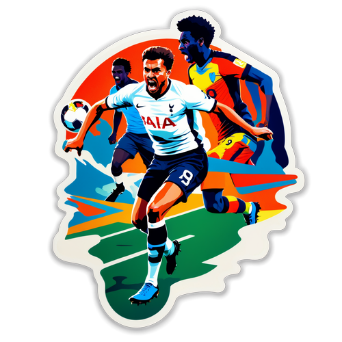 Stiker Pertandingan Bola Sepak Mendebarkan: 'Bodukilin - Spurs'