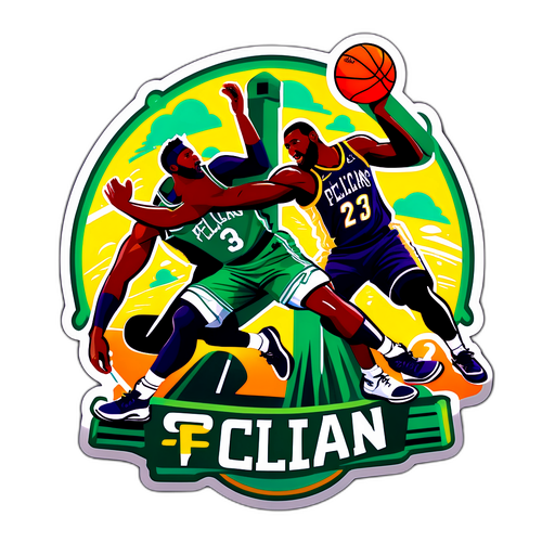 Isang Intense na Eksena ng Labanan ng mga Manlalaro sa Rebound