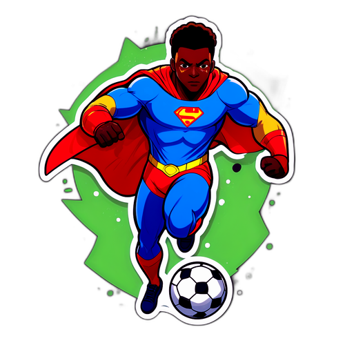 Superheld Konaté met Voetbal