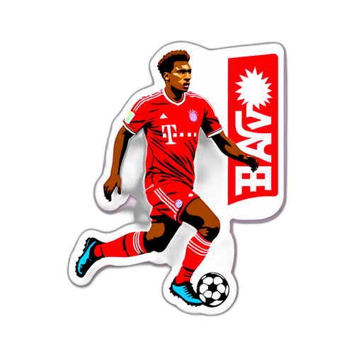 Sticker ya Bayern Munich kwa Rangi Nyekundu