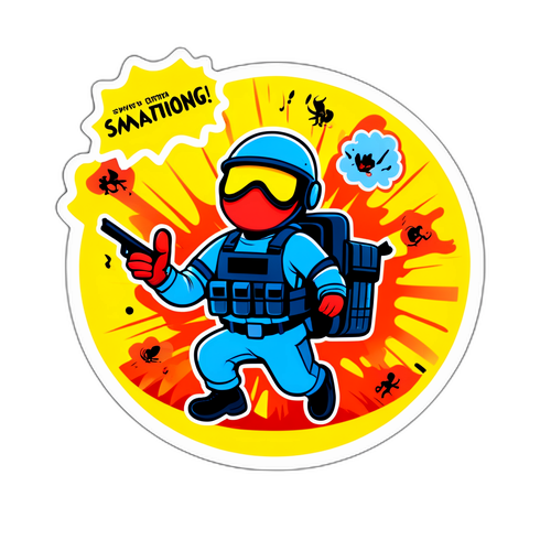 Humorous Swatting Incident Awareness Sticker