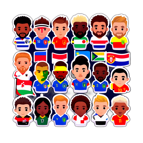 Stiker Menampilkan Sorotan Kualifikasi Piala Dunia