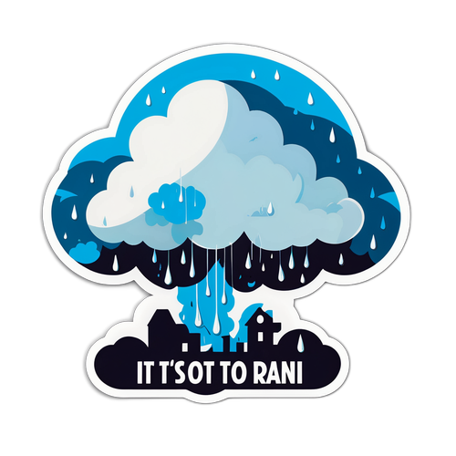 Uhkaava sadepilvi pikkukaupungin yllä