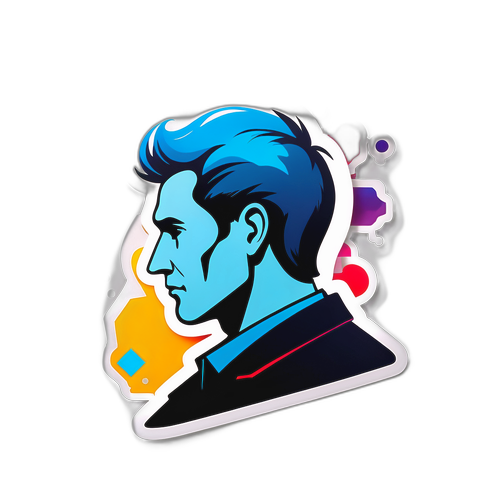 Minimalistický nálepka Roberta Plagy