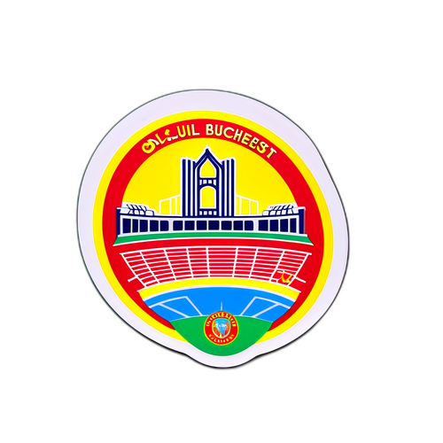 Sticker cu logo-ul Oțelul și Rapid București