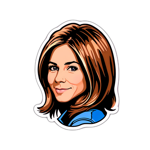 Kávézó Siluett Jennifer Aniston Frizurájával