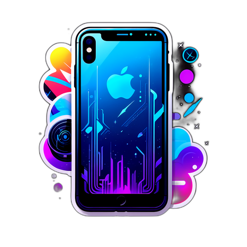 आधुनिक तकनीक-थीम वाला स्टीकर