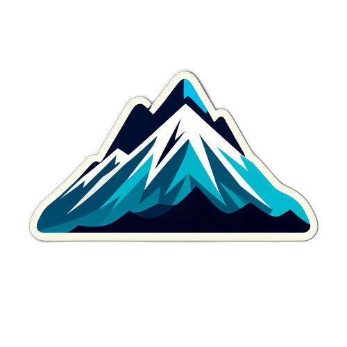 Мінімалістичний дизайн наліпки гірського хребта для зимових Олімпійських ігор 2026 року