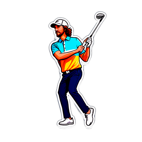 Tommy Fleetwood Golfschwung Sticker