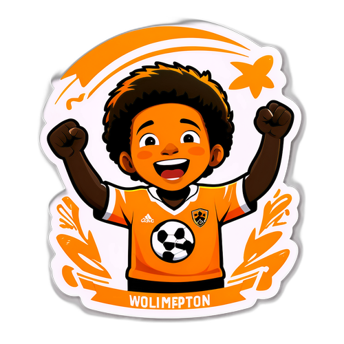 แฟนฟุตบอลวัยรุ่นในเสื้อวูล์ฟแฮมป์ตัน