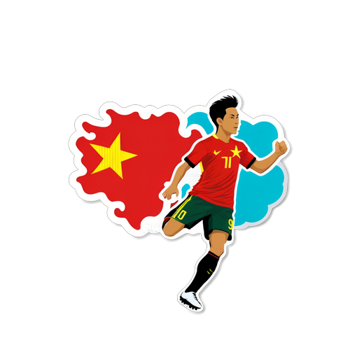 Stiker Pertandingan Sepak Bola Vietnam vs Myanmar