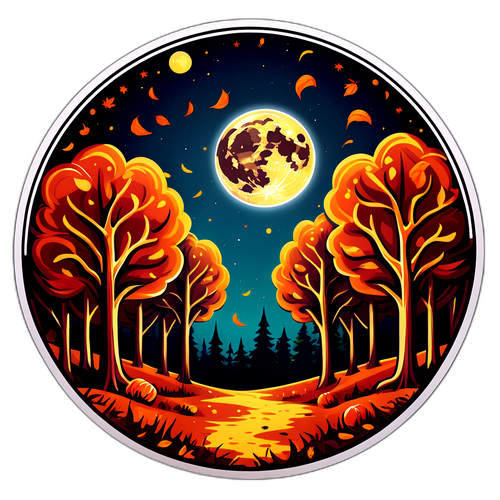 Mystische Herbstnacht mit Vollmond