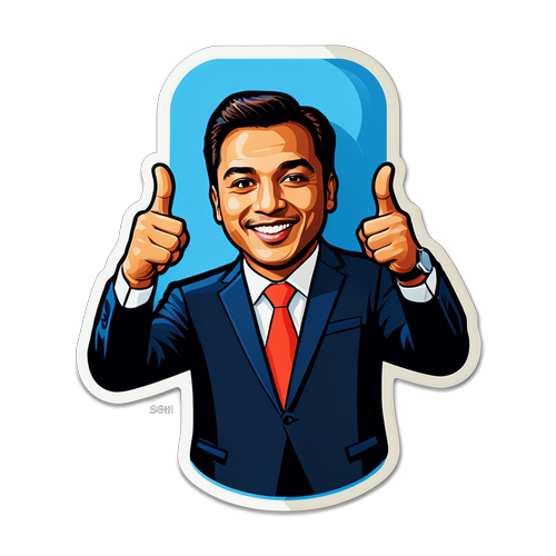 Ali Sabancı'nın İş Dünyasındaki Başarılarını Vurgulayan Minimalist Sticker Tasarımı