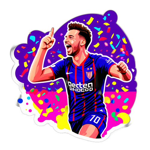 Adesivo di Dusan Vlahovic in festa con i tifosi