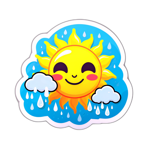 Stiker Cuaca Lima Penuh Keceriaan