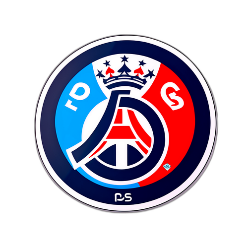 Minimalist PSG Crest Klistremerke