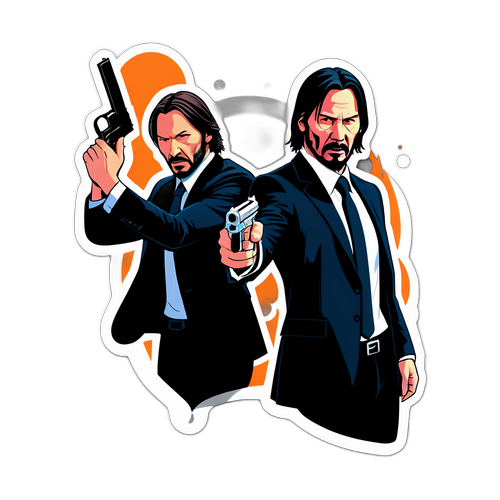 John Wick karakterei akciótól duzzadó matricán
