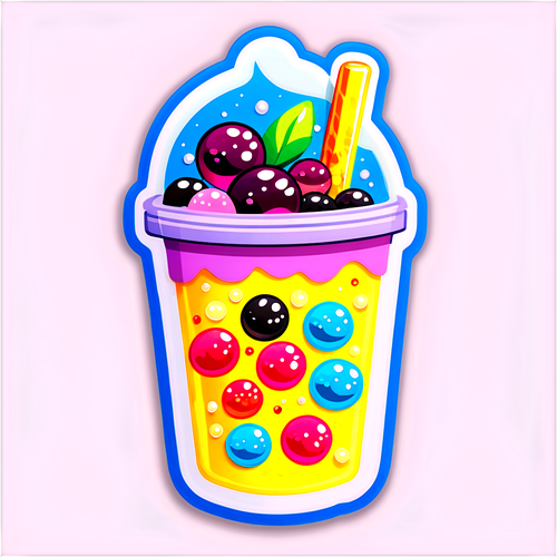 Bubble Tea Bliss: Dive into the Colorful World of Fun Boba Stickers!