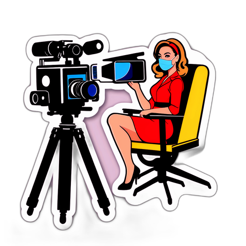 Design elegante con Valeria Marini su un set cinematografico