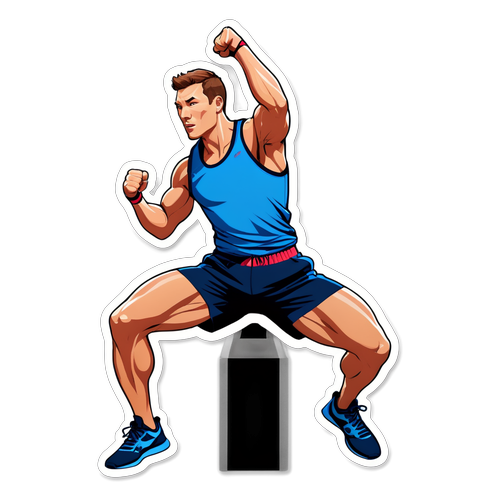 Sticker Motivasi Atletik David Lee