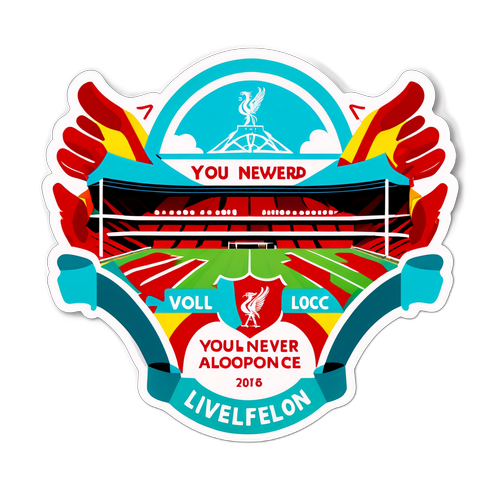 Autocolant inspirat de stadionul Anfield din Liverpool