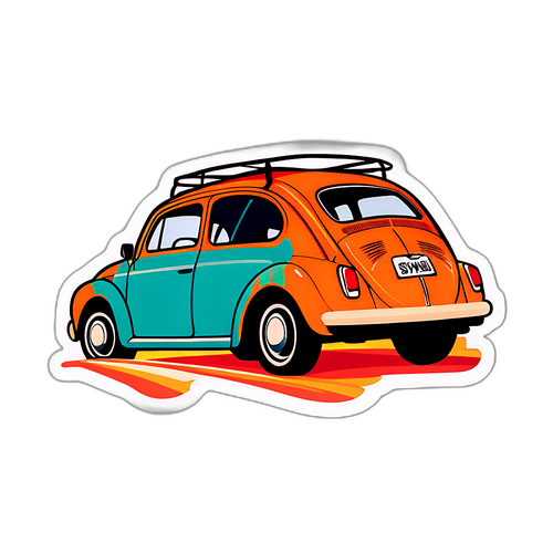 Chiếc xe hơi với câu "Chuyến đi chính là cuộc phiêu lưu"