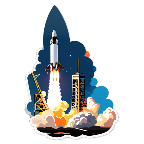 Foguete SpaceX em Lançamento