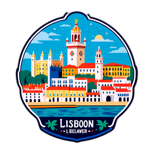 Charming Lisbon Landmark Sticker