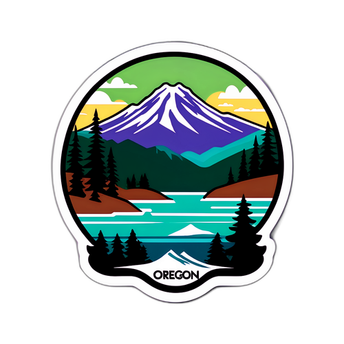 Sticker som symboliserar Oregon