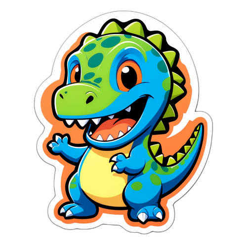 Karakter Dino yang Ceria