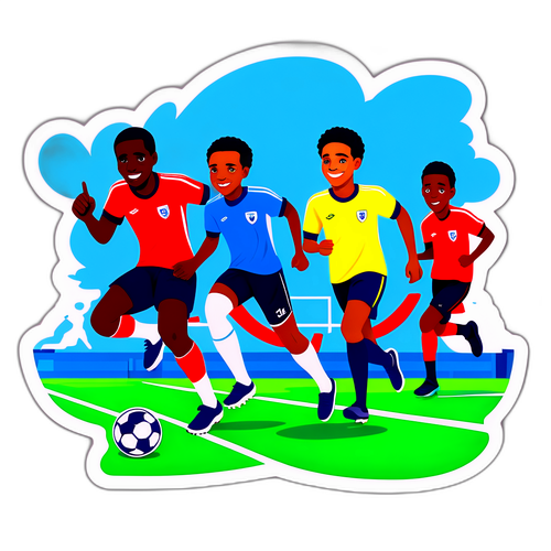 Futbol Sahasında Koşan Lookman ve Arkadaşları