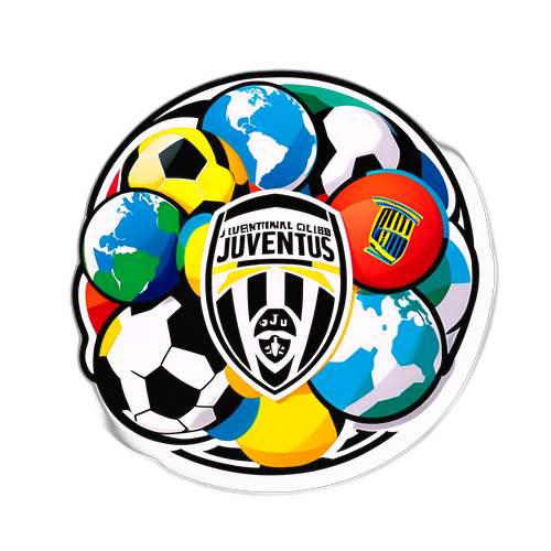 Sticker ya Klabu ya Mpira ya Juventus na Midondo Mbalimbali