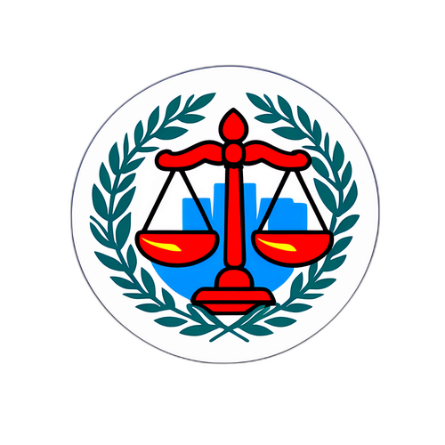 סטיקר עיצוב עם סמלים של צדק וסולידריות