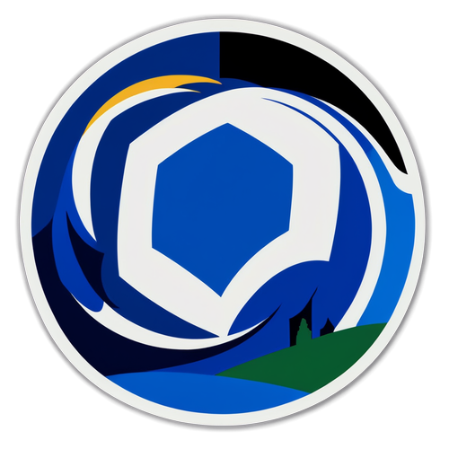 Diseño de paisaje italiano con logos de Inter y Atalanta