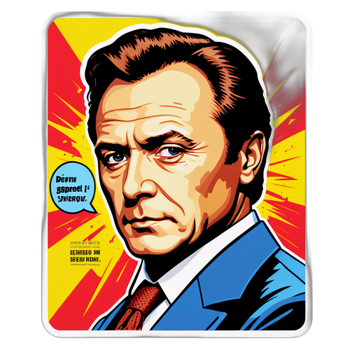 Поп-арт стиль с изображением Безрукова и его известных ролей и цитат