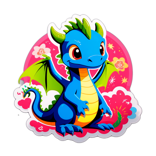 Un ami dragon de Rouve dans un monde magique