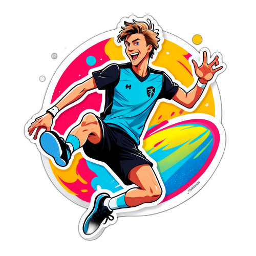 Sticker de Jannik Sinner en acción