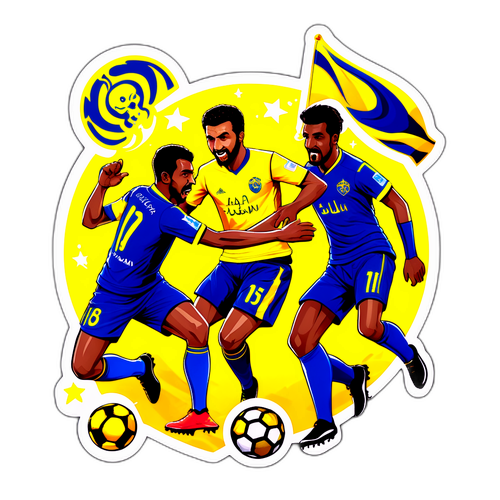 Sticker Aksi Pertandingan Al-Nassr vs Al-Hazem