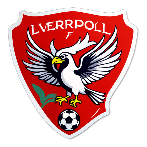 En Sällsynt Hyllning: Liverpool FC:s Emblem med En Stiliserad Fågel som Hyllar Shankly Gates!