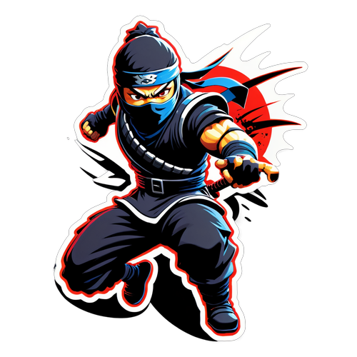 Naklejka z postacią z gry Ninja Gaiden 2 Black