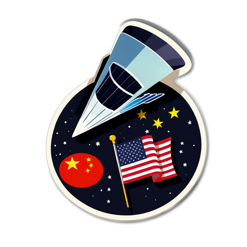 中美科技竞赛贴纸