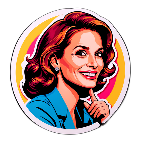 Illustrazione vibrante di Julia Roberts