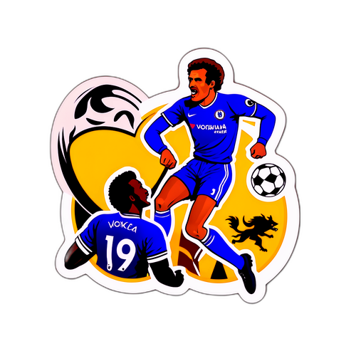 足球經典時刻的貼紙：切爾西與狼隊的經典比賽精華