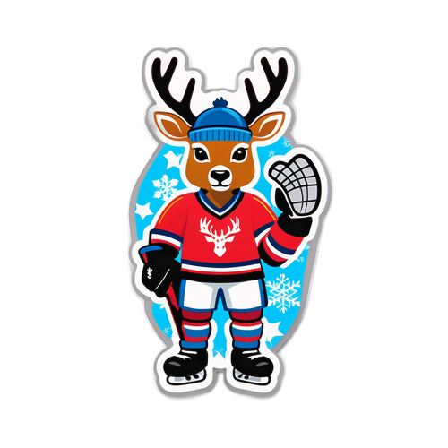 Autocolant cu cerb stilizat pentru Jocurile Olimpice de Iarnă 2026