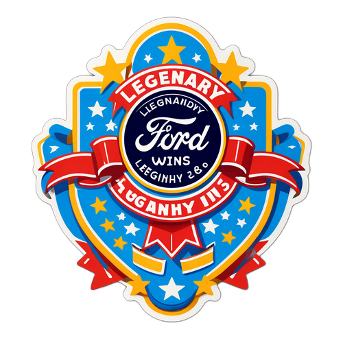 फोर्ड ट्रॉफी का रेट्रो स्टाइल स्टिकर