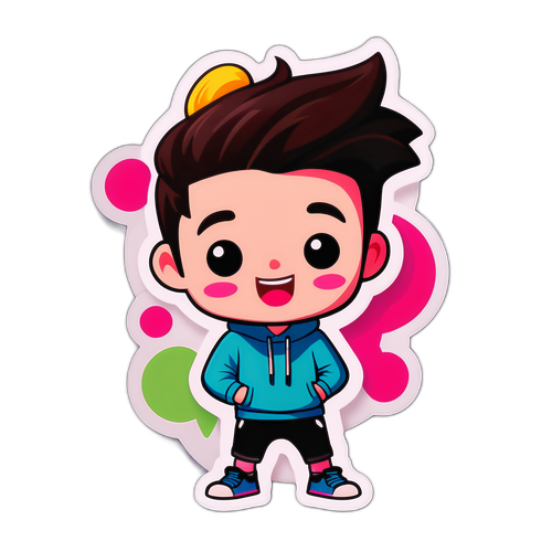 Modern ve Genç Karakter Sticker'ı