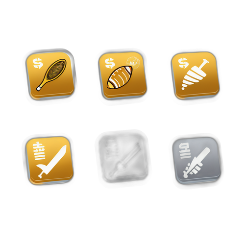 Thiết kế nhãn dán thể thao và giá vàng bạc