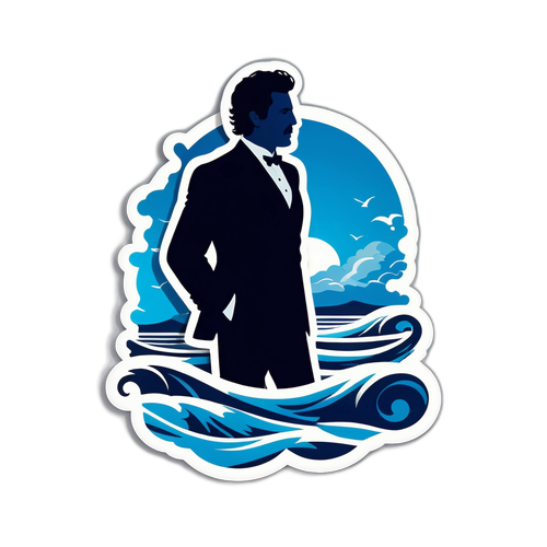 Kreativní samolepka s elegantní siluetou