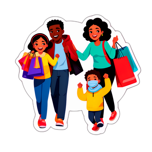 Οικογένεια Ψωνίζοντας Μαζί τη Μαύρη Παρασκευή